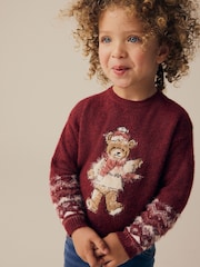 Red Christmas Bear Jumper (3mths-7yrs) - Image 5 of 9