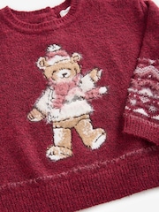 Red Christmas Bear Jumper (3mths-7yrs) - Image 8 of 9