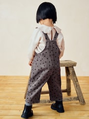 Black/White Co-ord 100% Cotton Dungarees Set (3mths-7yrs) - Image 3 of 10