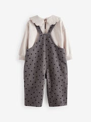 Black/White Co-ord 100% Cotton Dungarees Set (3mths-7yrs) - Image 6 of 10
