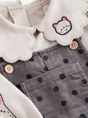 Black/White Co-ord 100% Cotton Dungarees Set (3mths-7yrs) - Image 9 of 10