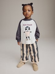 Monochrome Stripe 100% Cotton Trousers (3mths-7yrs) - Image 2 of 8