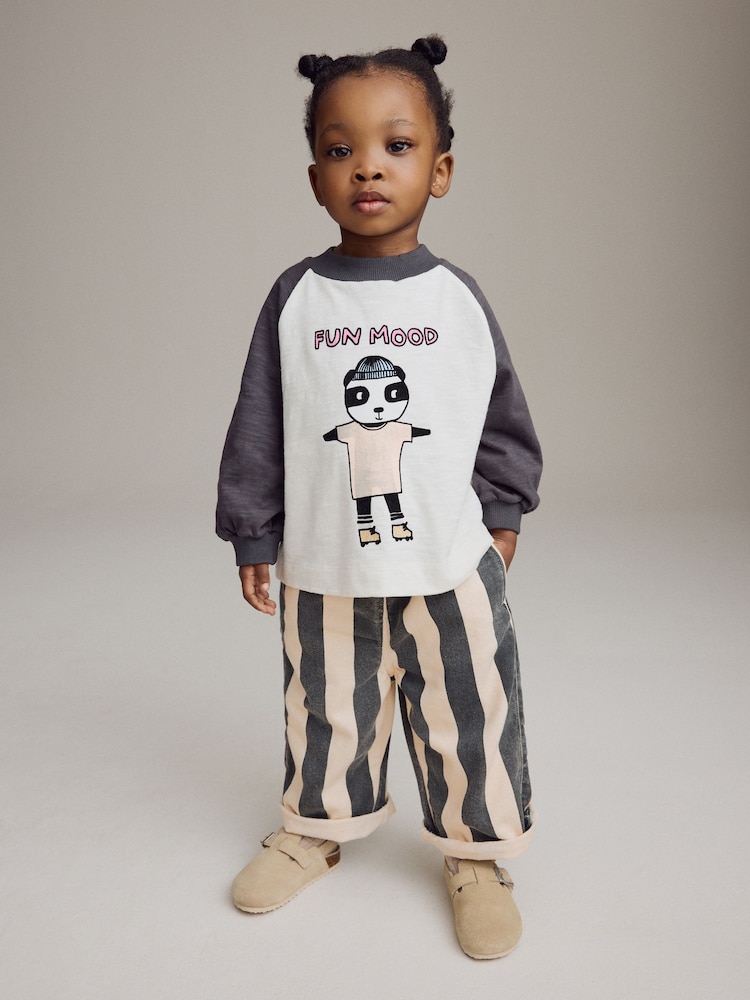 Monochrome Stripe 100% Cotton Trousers (3mths-7yrs) - Image 2 of 8