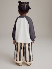 Monochrome Stripe 100% Cotton Trousers (3mths-7yrs) - Image 3 of 8