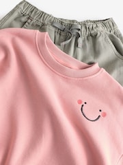 Khaki Green 100% Cotton Sweatshirt and Trousers Set (3mths-7yrs) - Image 10 of 10