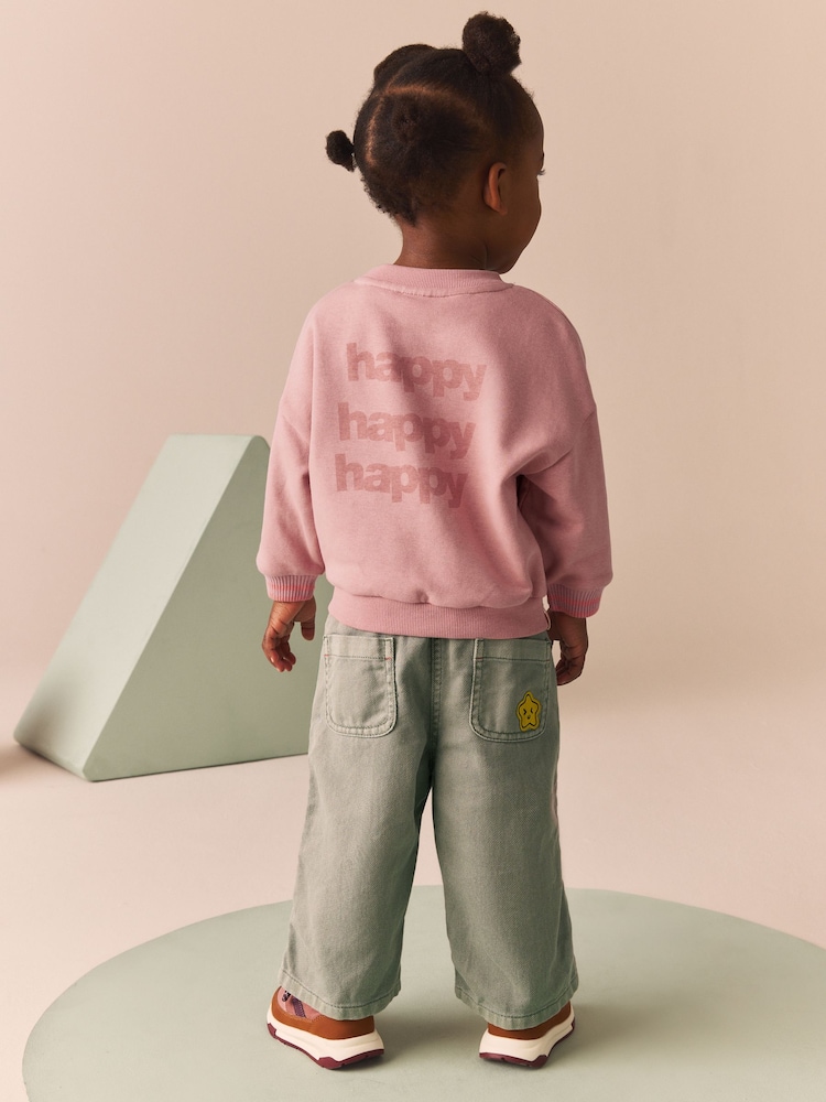 Khaki Green 100% Cotton Sweatshirt and Trousers Set (3mths-7yrs) - Image 2 of 10 Khaki Green 100% Cotton Sweatshirt and Trousers Set (3mths-7yrs) - Image 2 of 10