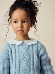 Blue Collar Cable 100% Cotton Jumper (3mths-7yrs) - Image 4 of 7