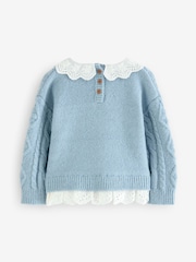 Blue Collar Cable 100% Cotton Jumper (3mths-7yrs) - Image 6 of 7