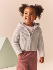 siva - s kapuco pletena jopa (3mths-7yrs) - Slika 2 iz 4