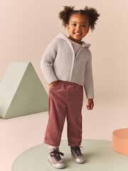 siva - s kapuco pletena jopa (3mths-7yrs) - Slika 3 iz 4