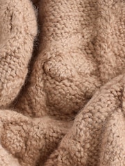 Tan Brown Collar Cable 100% Cotton Jumper (3mths-7yrs) - Image 8 of 8