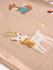 Ecru Marl Christmas Character Jumper Dress (3mths-7yrs) - Image 8 of 8