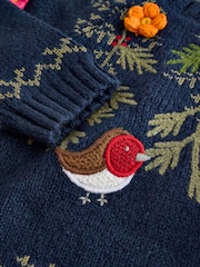 Navy Robin Christmas Jumper (3mths-7yrs) - Image 8 of 8