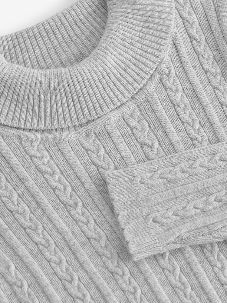 Grey Roll Neck Cardigan (3mths-10yrs) - Image 8 of 8 Grey Roll Neck Cardigan (3mths-10yrs) - Image 8 of 8