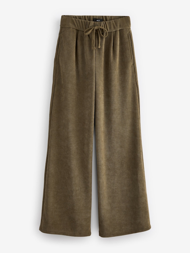 Khakigrün - Cordhose mit weitem Bein - Image 5 of 6