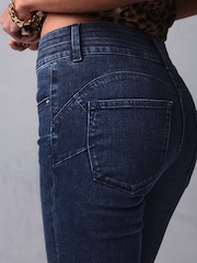 Inky Blue Flared Lift Slim And Shape Bootcut Jeans - Image 5 of 8
