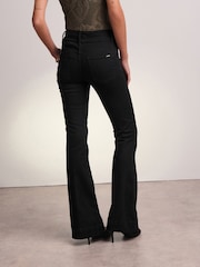 Black Flared Lift Slim And Shape Bootcut Jeans - Image 4 of 8