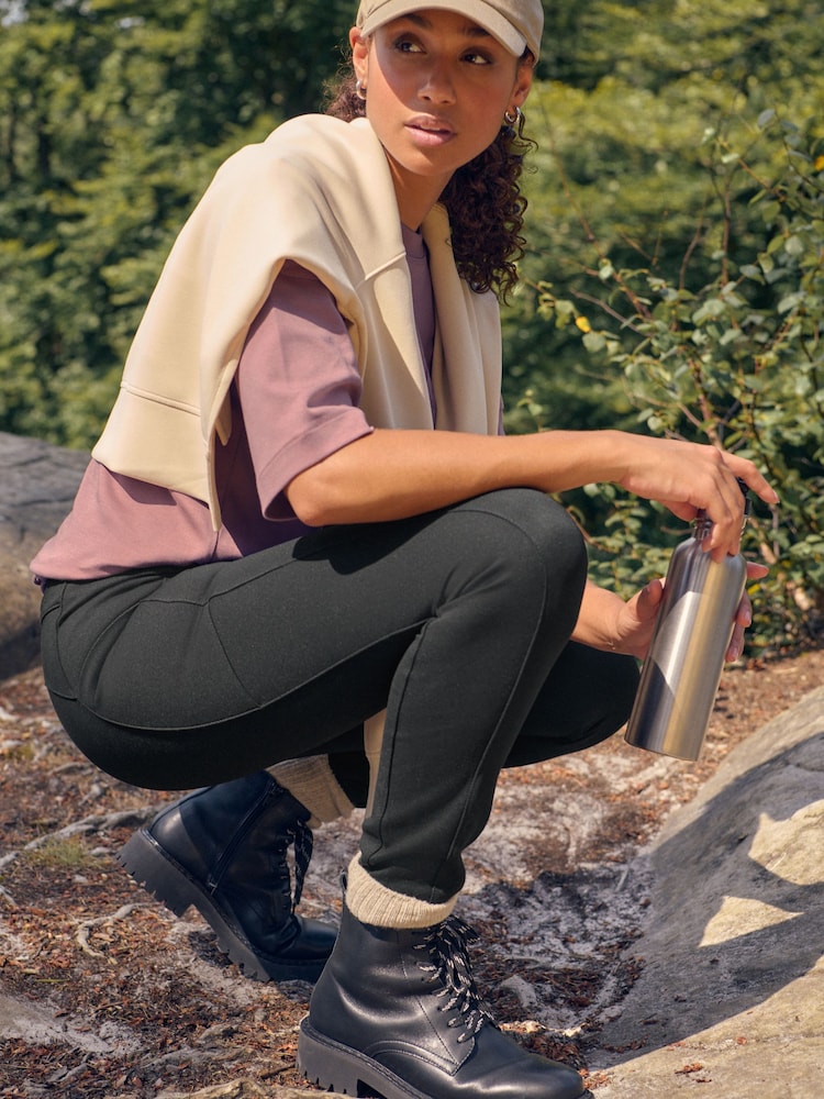 Black Elements Fleece Lined Leggings - Image 1 of 8