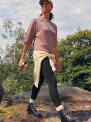 Black Elements Fleece Lined Leggings - Image 2 of 8