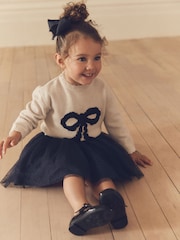 Ecru - Schleifen-Pullover und Rock im Set (3 Monate bis 7 Jahre) - Bild 6 von 11