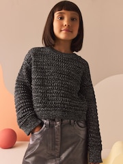Charcoal Grey Metallic Jumper (3-16yrs) - Image 1 of 8