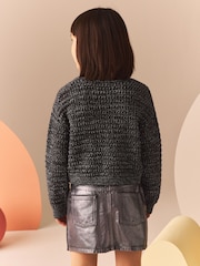 Charcoal Grey Metallic Jumper (3-16yrs) - Image 2 of 8