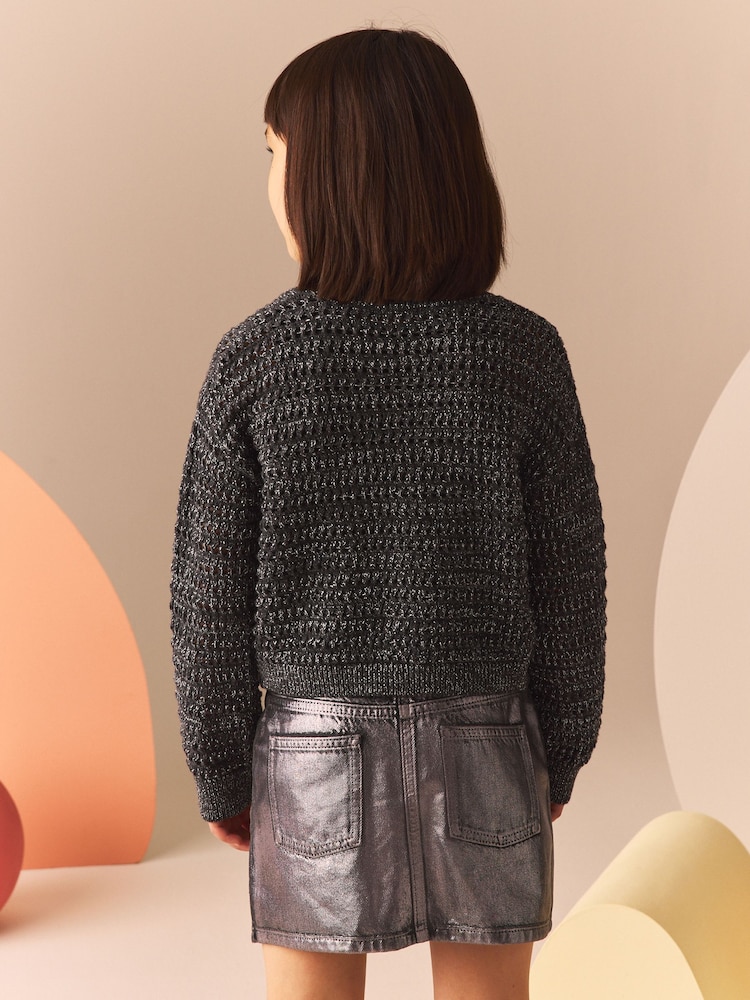 Charcoal Grey Metallic Jumper (3-16yrs) - Image 2 of 8
