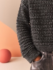 Charcoal Grey Metallic Jumper (3-16yrs) - Image 4 of 8