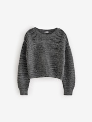 Charcoal Grey Metallic Jumper (3-16yrs) - Image 5 of 8