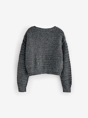 Charcoal Grey Metallic Jumper (3-16yrs) - Image 6 of 8