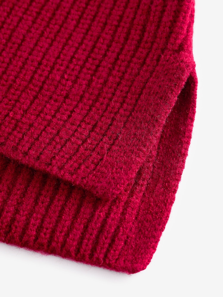 Red Zip Neck Jumper (3-16yrs) - Image 9 of 9