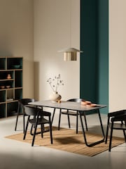 MADE.COM Grey Dwyer Ceramic Marble 6 Seater Fixed Dining Table - Image 2 of 6