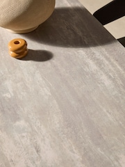 MADE.COM Grey Dwyer Ceramic Marble 6 Seater Fixed Dining Table - Image 3 of 6