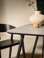 MADE.COM Grey Dwyer Ceramic Marble 6 Seater Fixed Dining Table - Image 4 of 6