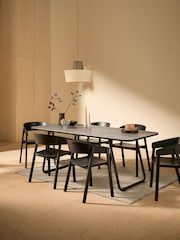 MADE.COM Grey Dwyer Ceramic Marble 8 Seater Fixed Dining Table - Image 1 of 6
