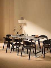 MADE.COM Grey Dwyer Ceramic Marble 8 Seater Fixed Dining Table - Image 2 of 6