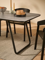 MADE.COM Grey Dwyer Ceramic Marble 8 Seater Fixed Dining Table - Image 4 of 6