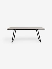 MADE.COM Grey Dwyer Ceramic Marble 8 Seater Fixed Dining Table - Image 5 of 6