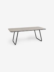 MADE.COM Grey Dwyer Ceramic Marble 8 Seater Fixed Dining Table - Image 6 of 6