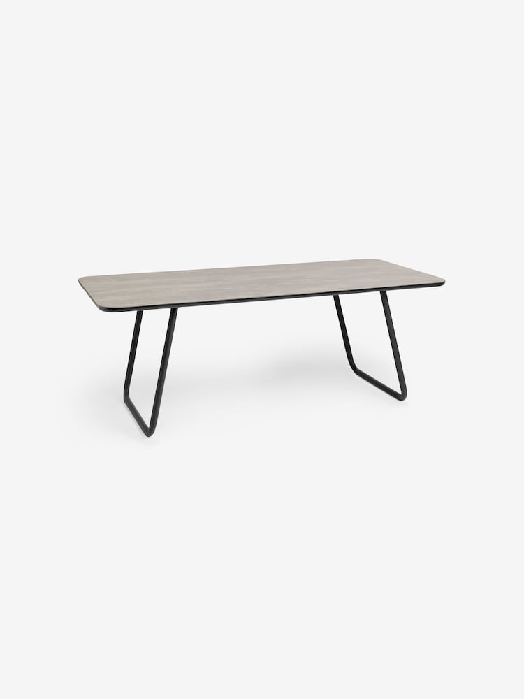 MADE.COM Grey Dwyer Ceramic Marble 8 Seater Fixed Dining Table - Image 6 of 6