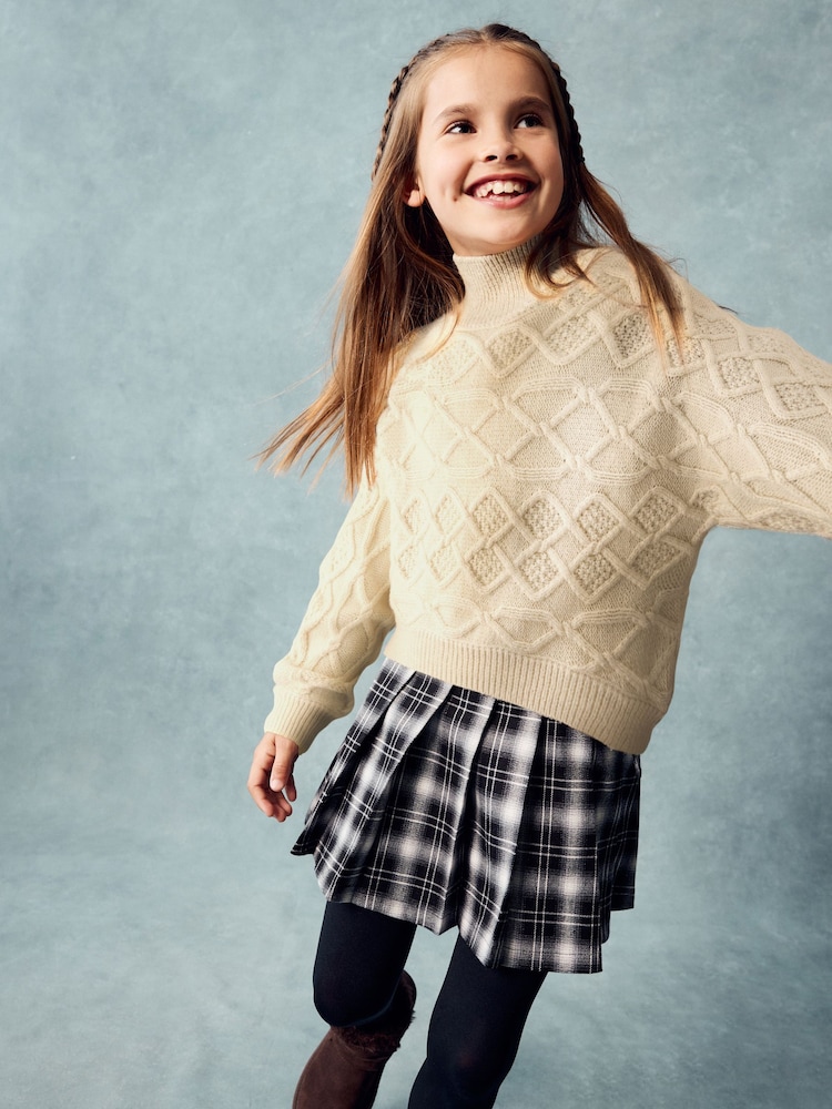 Ecru - Kastiger Pullover mit Zopfmuster (3–16 J.) - Bild 1 von 3 Ecru - Kastiger Pullover mit Zopfmuster (3–16 J.) - Bild 1 von 3