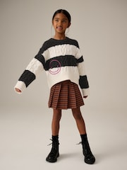 Black/White Cable Boxy Jumper (3-16yrs) - Image 2 of 8