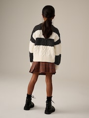 Black/White Cable Boxy Jumper (3-16yrs) - Image 3 of 8