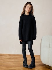 Black Hooded Jumper Dress (3-16yrs) - Image 2 of 8