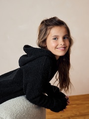 Black Hooded Jumper Dress (3-16yrs) - Image 4 of 8