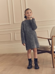 Charcoal Grey Sparkle Jumper Dress (3-16yrs) - Image 1 of 3
