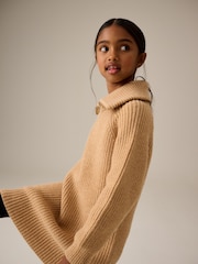 Ecru Cream Zip Jumper Dress (3-16yrs) - Image 2 of 8