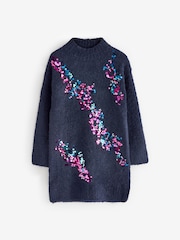 Navy Sequin Jumper Dress (3-16yrs) - Image 4 of 7