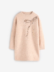 Ecru Bow Sequin Jumper Dress (3-16yrs) - Image 1 of 9