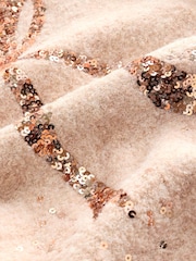 Ecru Bow Sequin Jumper Dress (3-16yrs) - Image 8 of 9